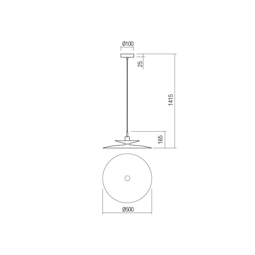 Redo 01-3048 - Pendellampa på vajer GUNNAR 1xE27/42W/230V Ø 50 cm vit