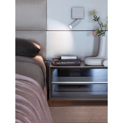 Redo 01-3083 - LED väggspotlight PANEL LED/3,5W/230V USB vit