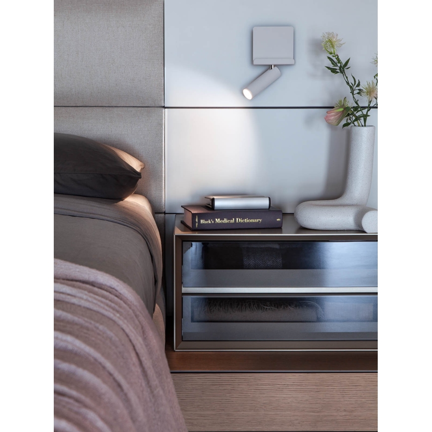 Redo 01-3083 - LED väggspotlight PANEL LED/3,5W/230V USB vit