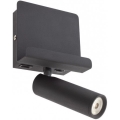 Redo 01-3084 - LED väggspotlight PANEL LED/3,5W/230V USB svart
