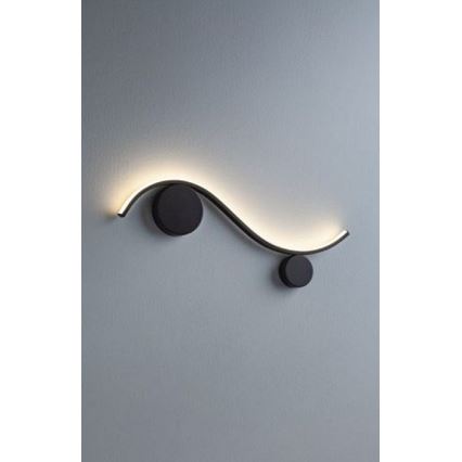 Redo 01-3110 - LED väggbelysning WAVE LED/9W/230V svart