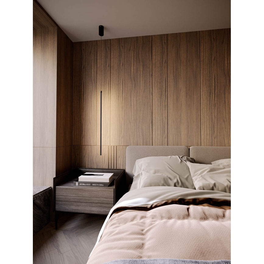 Redo 01-3116 - LED ljuskrona med textilsladd TABOO LED/9W/230V svart