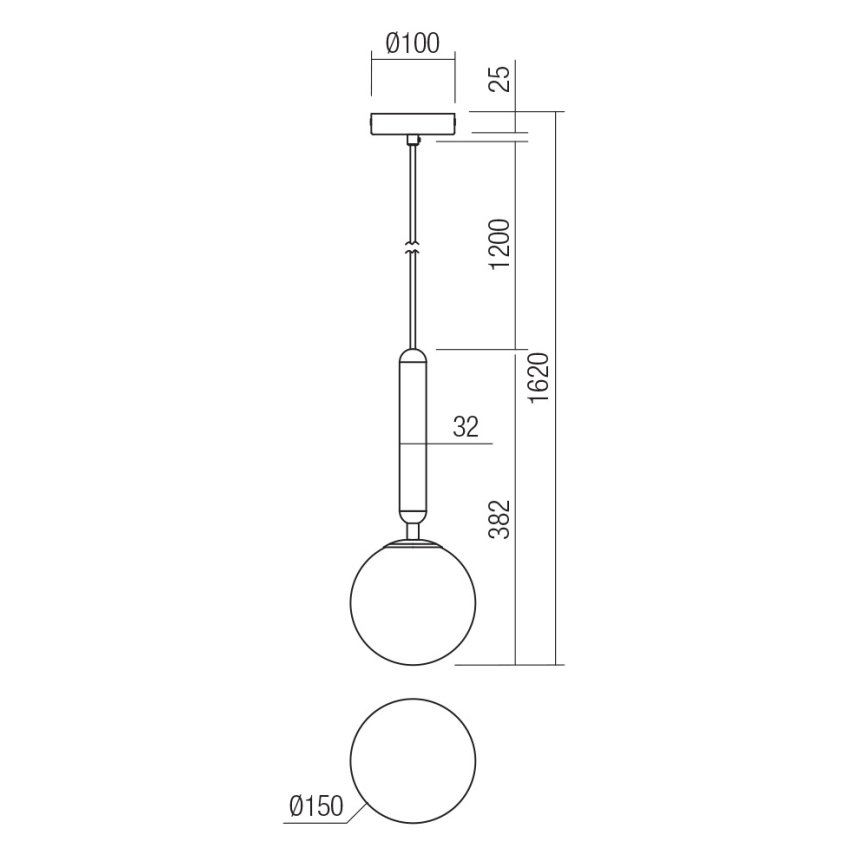 Redo 01-3130 - Ljuskrona med textilsladd HAIKU 1xE14/28W/230V diameter 15 cm mässing