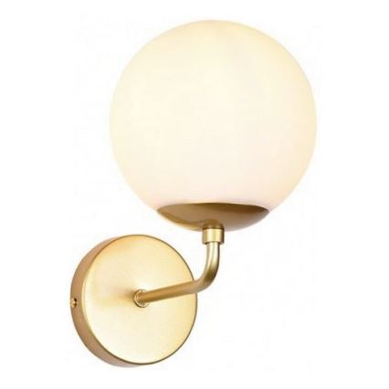 Redo 01-3147 - Vägglampa BOWLING 1xE27/42W/230V guld