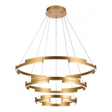 Redo 01-3181 - LED ljusreglerad ljuskrona på textilsladd CASTLE LED/80W/230V guld