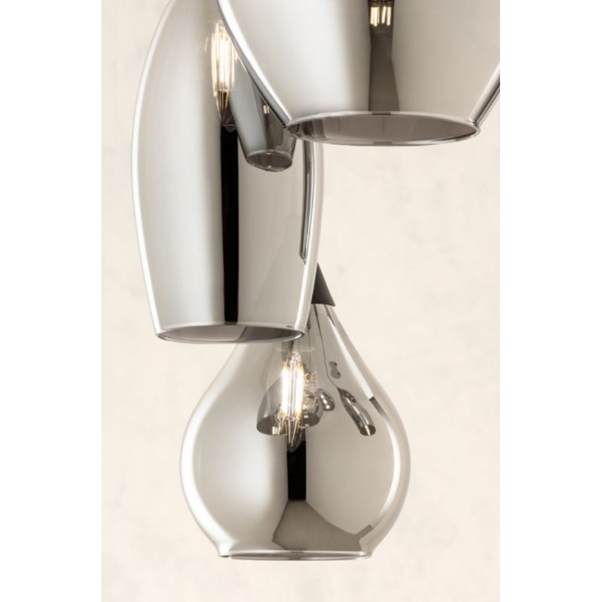 Redo 01-3189 - Ljuskrona med textilsladd TANNER 1xE14/28W/230V diameter 12 cm