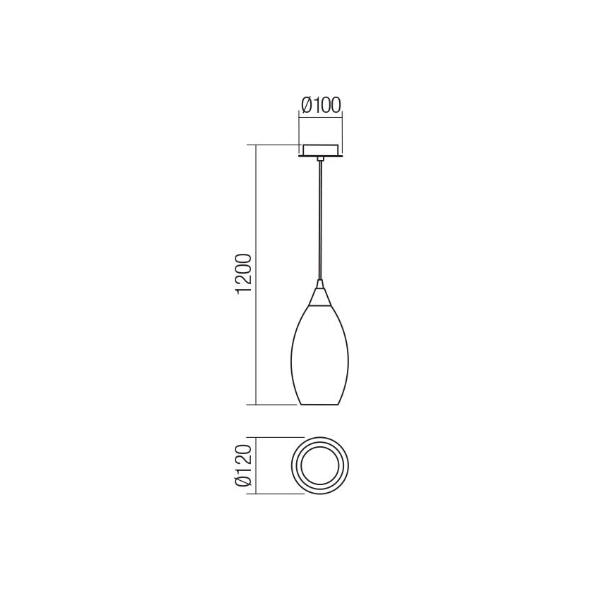 Redo 01-3189 - Ljuskrona med textilsladd TANNER 1xE14/28W/230V diameter 12 cm