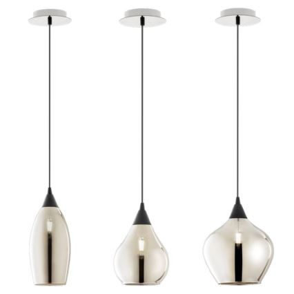 Redo 01-3190 - Ljuskrona med textilsladd TANNER 1xE14/28W/230V diameter 15 cm