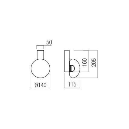 Redo 01-3240 - LED Vägglampa SINCLAIR LED/6,5W/230V CRI 93 IP21 svart