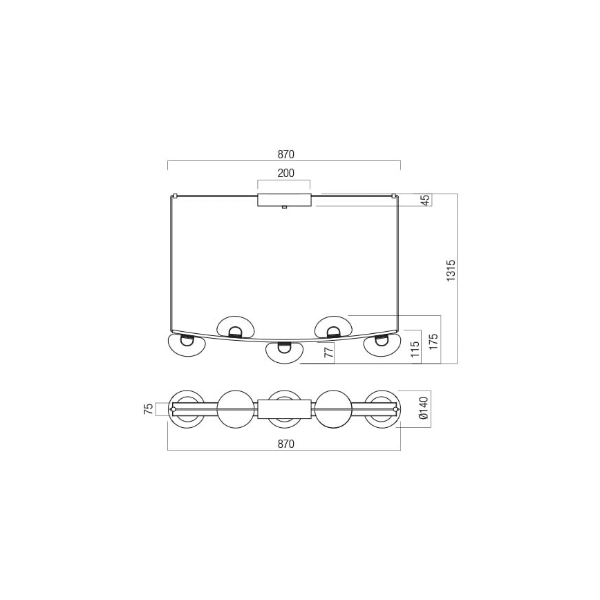 Redo 01-3243 - LED ljusreglerad ljuskrona på textilsladd SINCLAIR LED/35W/230V CRI 93 IP21 guld