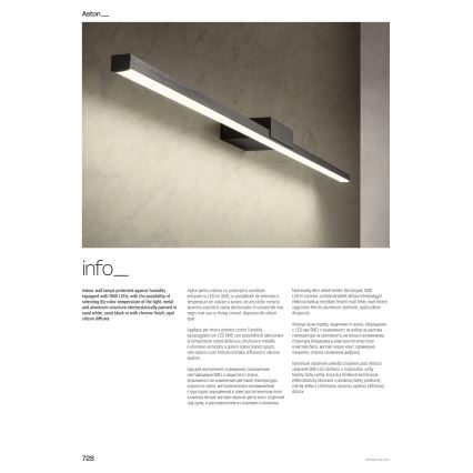 Redo 01-3272 - LED-belysning för badrumsspegel ASTON LED/18W/230V 3000/4000K 90 cm CRI 90 IP44 polerad krom