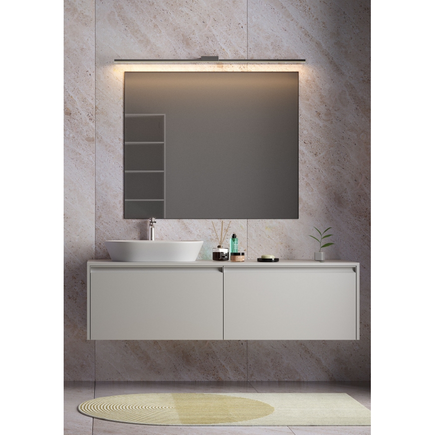 Redo 01-3273 - LED-badrumsspegelbelysning ASTON LED/18W/230V 3000/4000K 90 cm CRI 90 IP44 svart