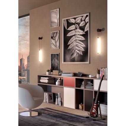 Redo 01-3302 - Dimmbar LED-vägglampa SWING LED/9W/230V 3000/4000K CRI 90 svart