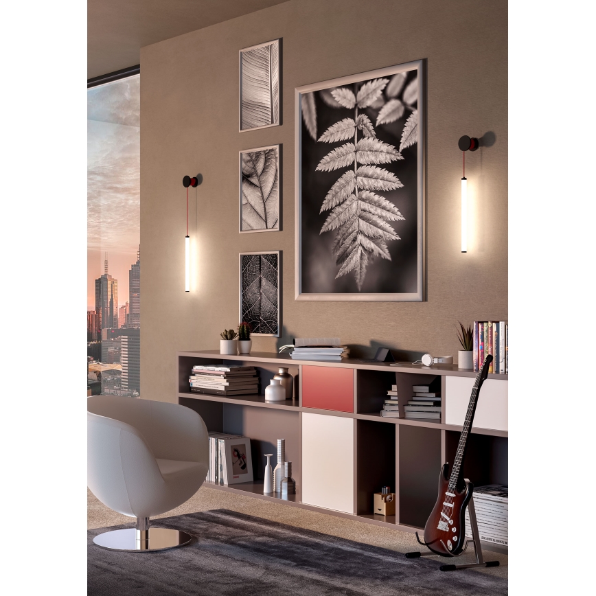 Redo 01-3302 - Dimmbar LED-vägglampa SWING LED/9W/230V 3000/4000K CRI 90 svart