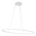 Redo 01-3337 - LEO LED, dimbar pendellampa med kabel, 48W/230V, 3000/4000K, CRI 90, 40x95 cm, vit