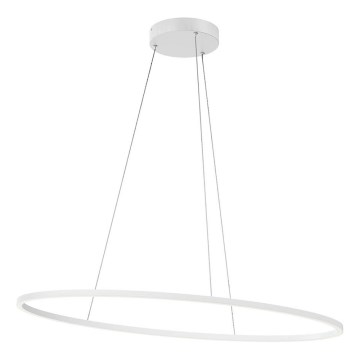 Redo 01-3337 - LEO LED, dimbar pendellampa med kabel, 48W/230V, 3000/4000K, CRI 90, 40x95 cm, vit