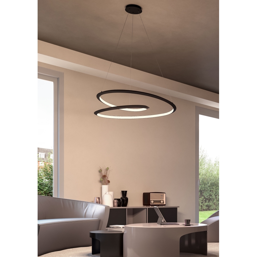 Redo 01-3378 - Dimbar LED-pendel på kabel STORM LED/60W/230V 3000/4000/6000K CRI 90 pr. 80 cm svart