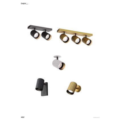 Redo 01-3405 - Spotlampa DELPHI 3xGU10/7W/230V, guldfärgad