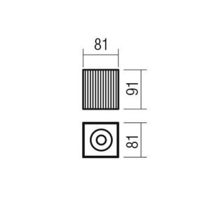 Redo 01-3407 - Spotlampa DELPHI 1xGU10/7W/230V 8,1x8,1 cm vit
