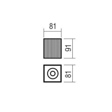 Redo 01-3408 - DELPHI spotarmatur 1xGU10/7W/230V 8,1x8,1 cm guldig