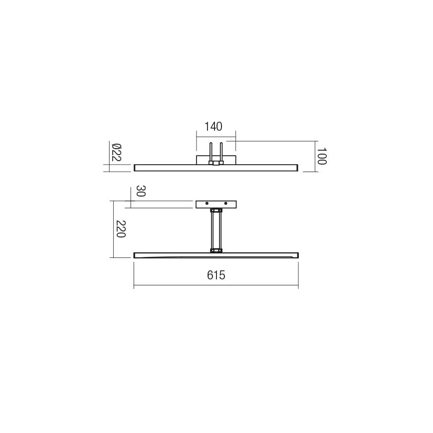 Redo 01-3473 - LED tavelbelysning IKON LED/16,4W/230V 61,5 cm CRI 92 mässing