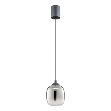 Redo 01-3486 - LED-pendel på vajer KHADI LED/6W/230V CRI 90 Ø 12 cm svart/rökfärgad