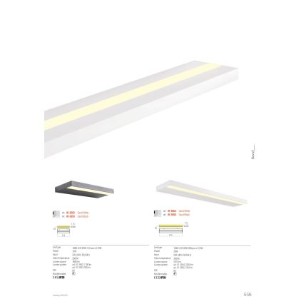 Redo 01-3552 - LED väggbelysning SEED LED/15W/230V vit