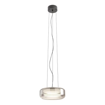 Redo 01-3591 - LED ljuskrona med textilsladd SOLERA LED/24W/230V diameter 35 cm CRI 93 3000/4000K grå