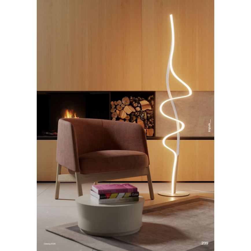 Redo 01-3625 - LED dimbar golvlampa IMPULS LED/36W/230V guldfärgad