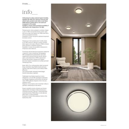 Redo 01-3725 - LED badrumstaklampa FRISBI LED/8W/230V Ø 15 cm CRI 90 IP44 blank krom
