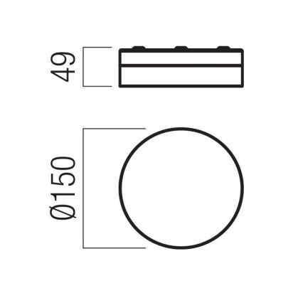 Redo 01-3729 - LED Badrumstaklampa FRISBI LED/8W/230V Ø 15 cm CRI 90 IP44 vit
