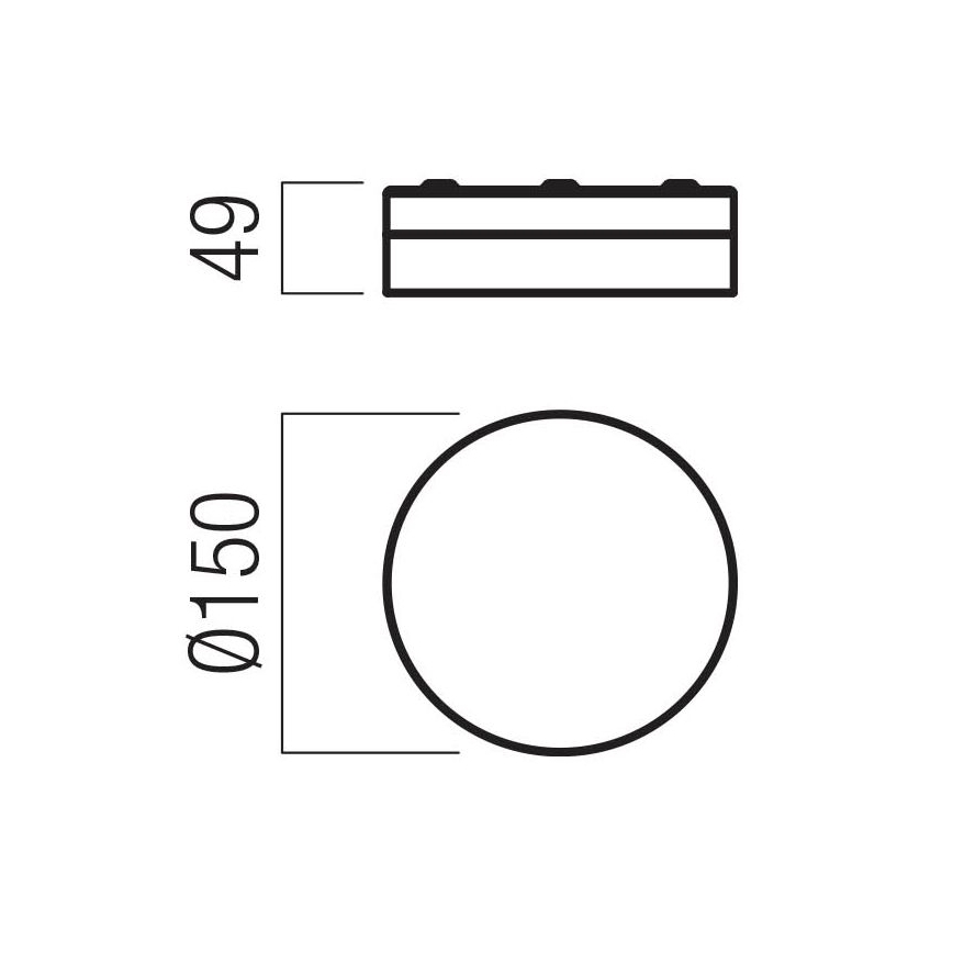 Redo 01-3729 - LED Badrumstaklampa FRISBI LED/8W/230V Ø 15 cm CRI 90 IP44 vit