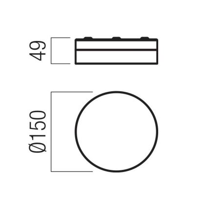 Redo 01-3733 - LED badrumstaklampa FRISBI LED/8W/230V Ø 15 cm CRI 90 IP44 svart