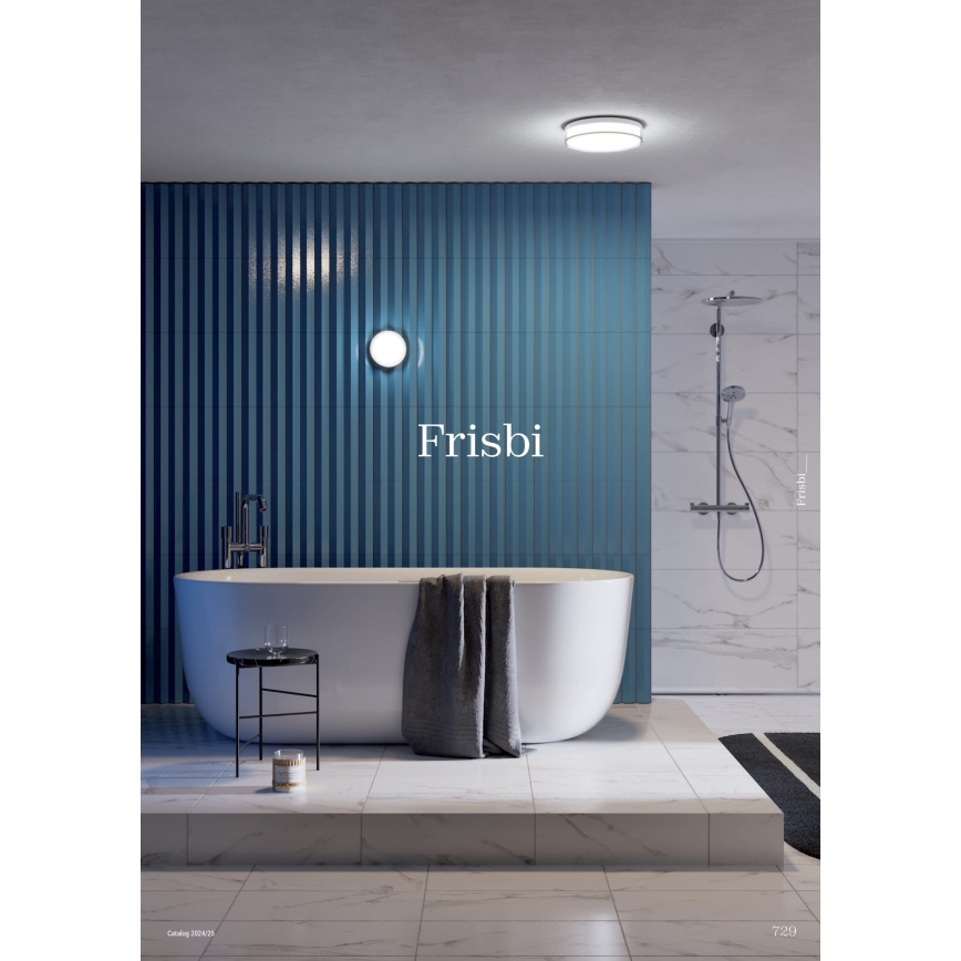 Redo 01-3735 - LED badrumstaklampa FRISBI LED/12W/230V Ø 23 cm CRI 90 3000/4000K IP44 svart