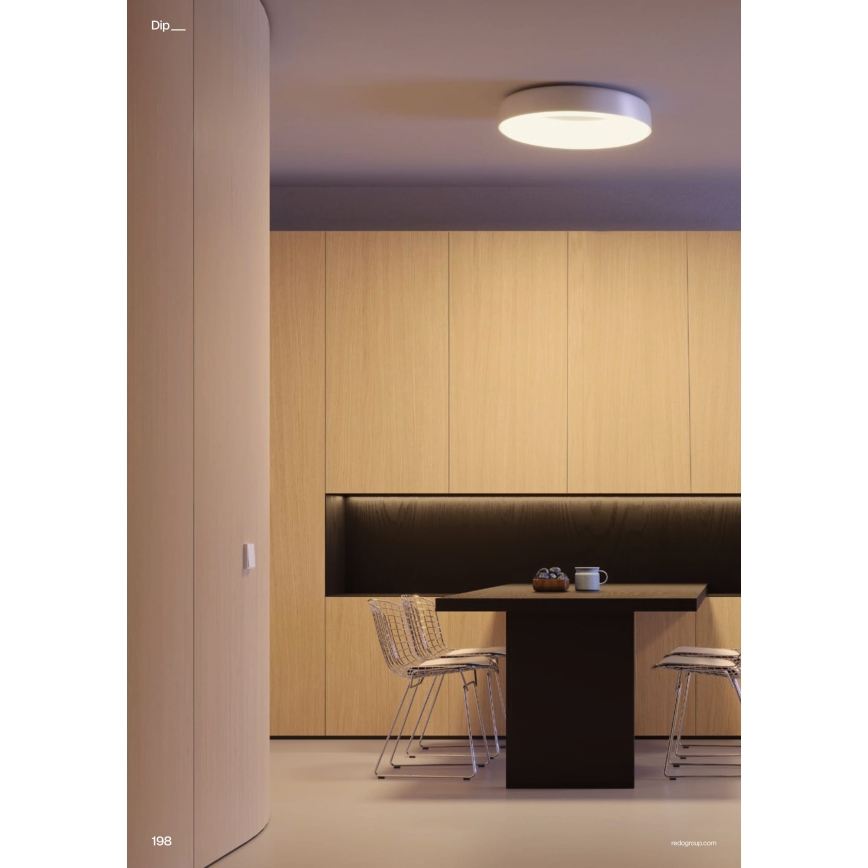 Redo 01-3940 - LED-takarmatur DIP LED/30W/230V 2700/3000/4000/5000/6500K CRI 90 Ø 48,6 cm vit