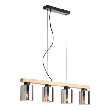 Redo 01-3986 - Ljuskrona med textilsladd ROTIS 4xE27/15W/230V