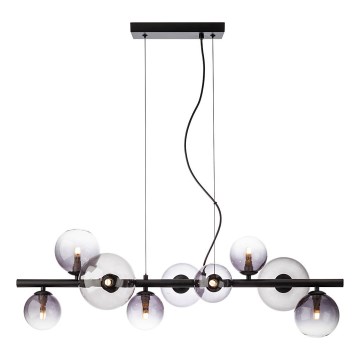 Redo 01-3989 - Ljuskrona med textilsladd ASTRA 9xG9/8W/230V svart