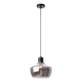 Redo 01-4046 - Ljuskrona med textilsladd ATLANTIS 1xE27/42W/230V diameter 26 cm svart