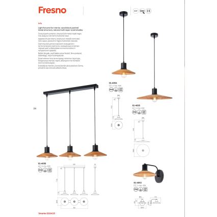 Redo 01-4053 - Vägglampa FRESNO 1xE27/42W/230V