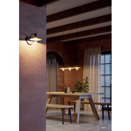 Redo 01-4054 - Ljuskrona med textilsladd FRESNO 1xE27/42W/230V diameter 24 cm