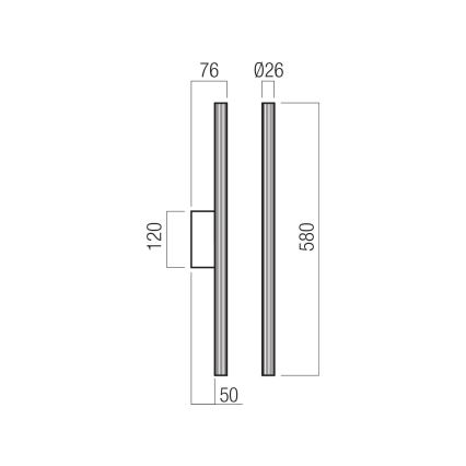 Redo 01-4058 - Dimbart LED-väggarmatur NIKOS LED/10W/230V CRI 90 guld