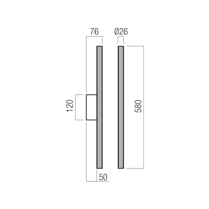 Redo 01-4059 - Dimbart LED-väggarmatur NIKOS LED/10W/230V CRI 90 svart