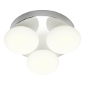 Redo 01-4306 - LED takarmatur för badrum OVUM 3xLED/5W/230V 3000/4000K CRI 90 Ø 24 cm IP44 vit/blank krom