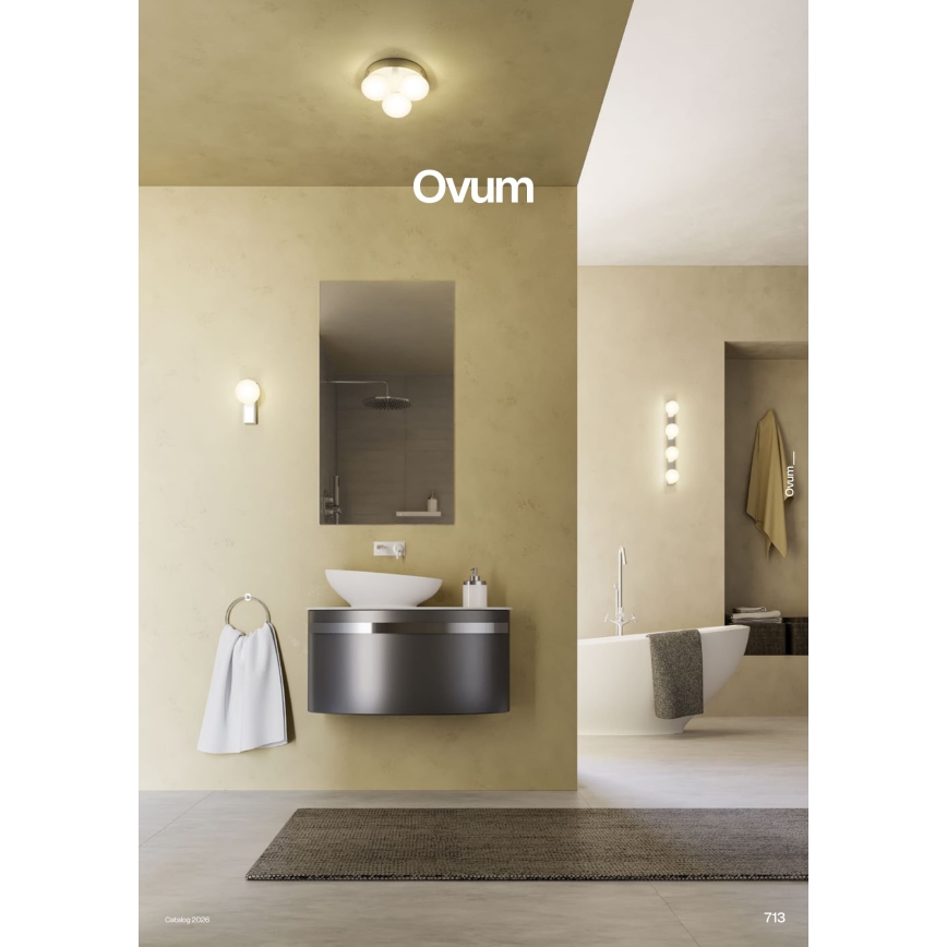 Redo 01-4311 - LED-badrumsarmatur OVUM 4xLED/5W/230V 3000/4000K CRI 90 IP44 vit/svart