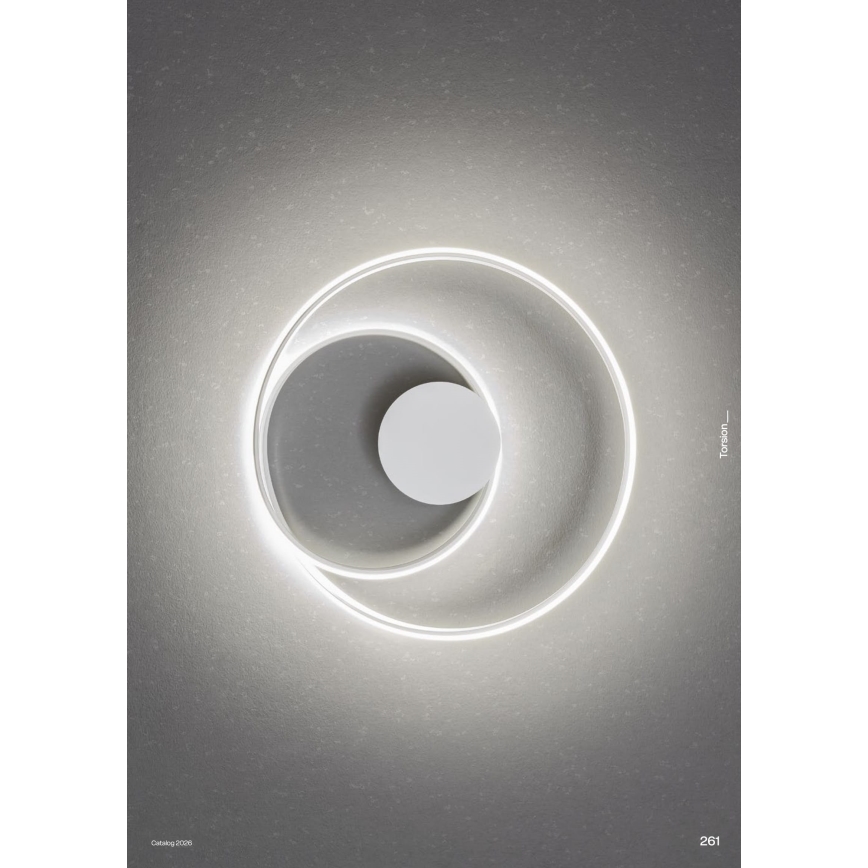 Redo 01-4354 - Dimmbar väggarmatur TORSION LED/30W/230V 2700/3000/4000K CRI 90 vit