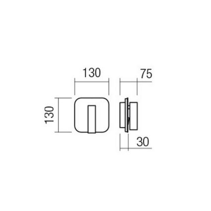 Redo 01-4473 - LED vägglampa QUDA LED/6W/230V + LED/3W CRI 90 brons