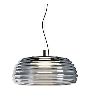 Redo 01-4543 - Dimbar ONDULA LED/16W/230V 2700K/3000K CRI 90 pendellampa på vajer Ø 41 cm svart/rökfärgad