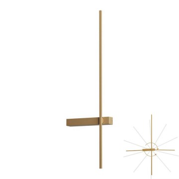 Redo 01-4672 - LED-väggarmatur TANGENT LED/6W/230V 2700/2850/3000K 73 cm CRI 90 guld