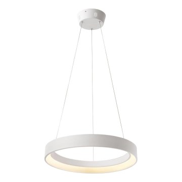 Redo 01-672 - LED ljuskrona med textilsladd LOOP LED/48W/230V diameter 60 cm vit