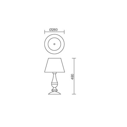 redo 02-713 - Bordslampa FABIOLA 1xE27/28W/230V